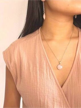 Sanctuary Project Rose Serenity pink charm necklace